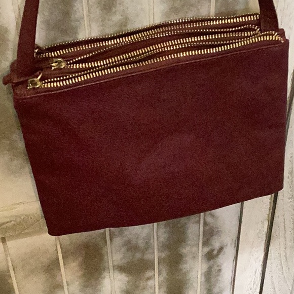 Bass leather handbag, crossbody, like new, burgundy - Picture 12 of 14